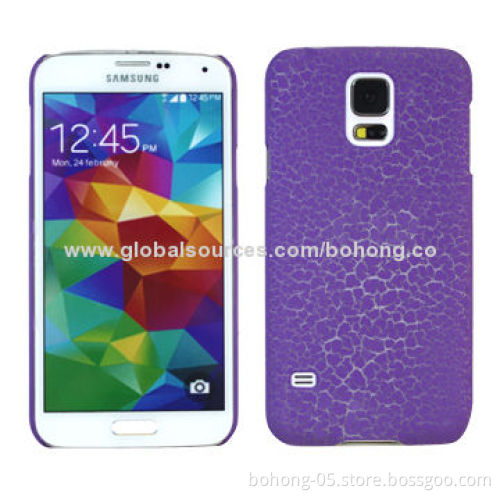 Hard Phone Cases for Samsung S5, PC with Crack Painting, Rubber Finish